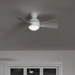 LED plafondventilator Sola, IP23 wit mat