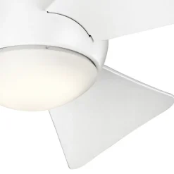 LED plafondventilator Sola, IP23 wit mat