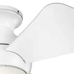 LED plafondventilator Sola, IP23 wit mat