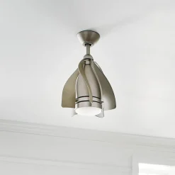 LED plafondventilator Terna nikkel/crème