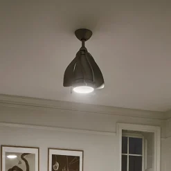 LED plafondventilator Terna nikkel/crème