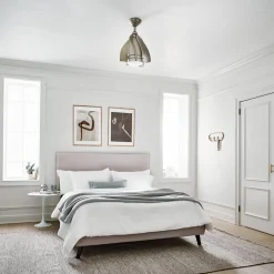 LED plafondventilator Terna nikkel/crème