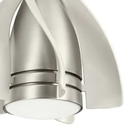 LED plafondventilator Terna nikkel/crème