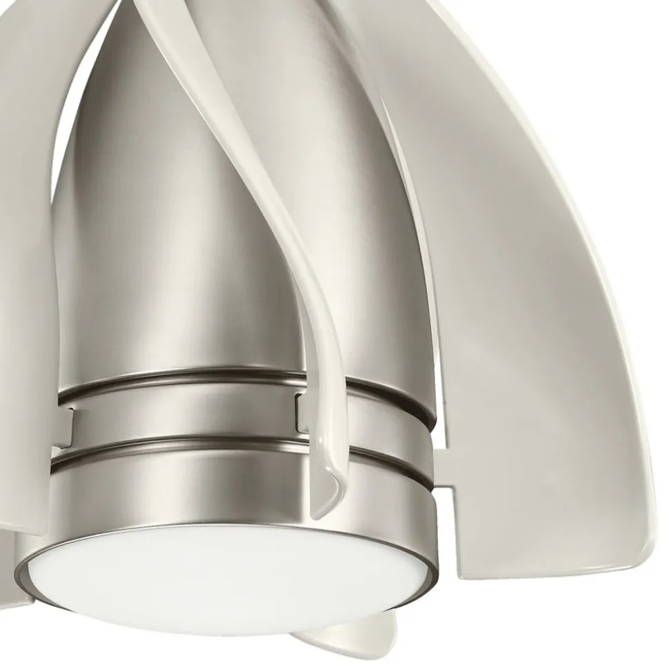 LED plafondventilator Terna nikkel/crème