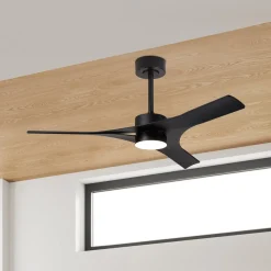 LED plafondventilator Thai zwart DC-motor stil Ø 122 cm CCT