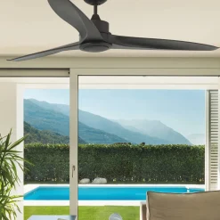 LED plafondventilator Tonic, donkerbruin