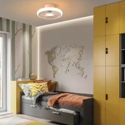 LED plafondventilator Turbo, wit, DC stil Ø 51 cm CCT