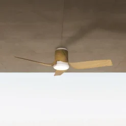 LED plafondventilator Ushuaia hout DC stil Ø 134 cm CCT