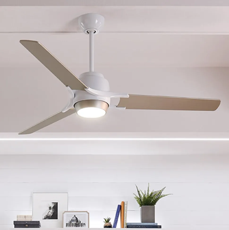 LED plafondventilator Zeus 3 vleugels wit-zilver