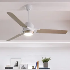 LED plafondventilator Zeus 3 vleugels wit-zilver