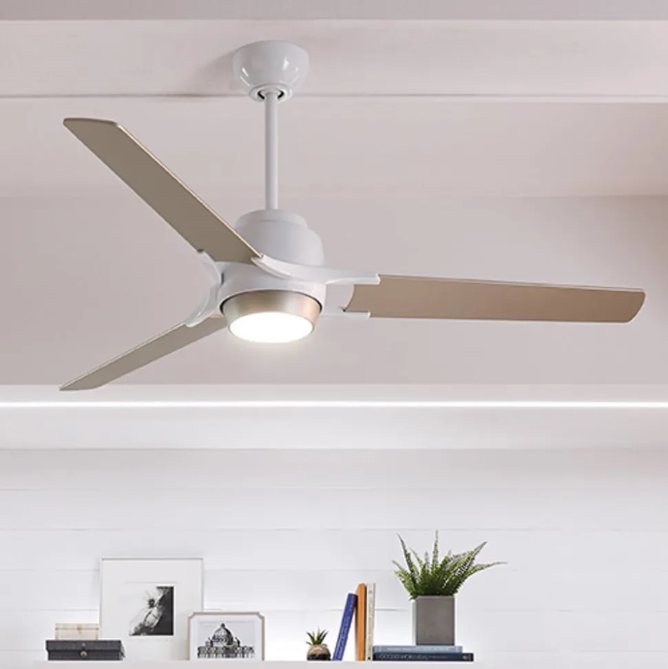 LED plafondventilator Zeus 3 vleugels wit-zilver