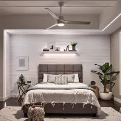 LED plafondventilator Zeus 3 vleugels wit-zilver