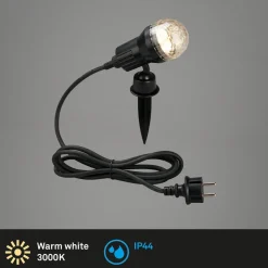 LED prikspot Terra met pareleffect, IP44