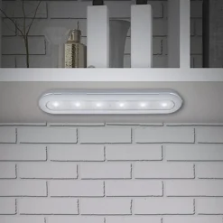 LED Push-Light Row, batterijvoeding, 6.500K, 30 cm