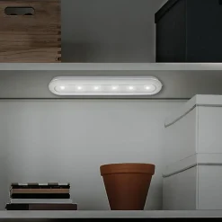 LED Push-Light Row, batterijvoeding, 6.500K, 30 cm