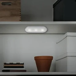 LED Push-Light Row, batterijvoeding, 6.500K, 15 cm