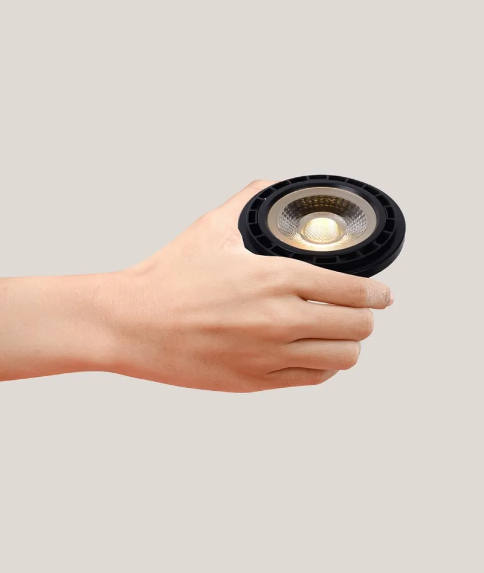 LED reflector GU10 12W 3000K dim to warm, zwart