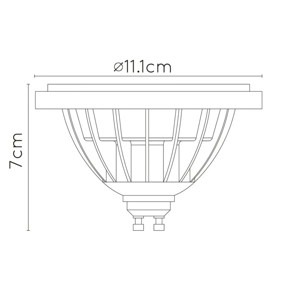 LED reflector GU10 12W 3000K dim to warm, zwart