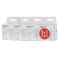 LED reflector GU10 5W 2.700K set 3+1 320lm mat