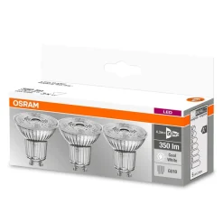 LED reflector GU10 4,3W, universeel wit, 3 per-set