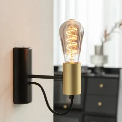 LED rustiek lamp E27 4.9W, 1800K, 90 lumen, rook