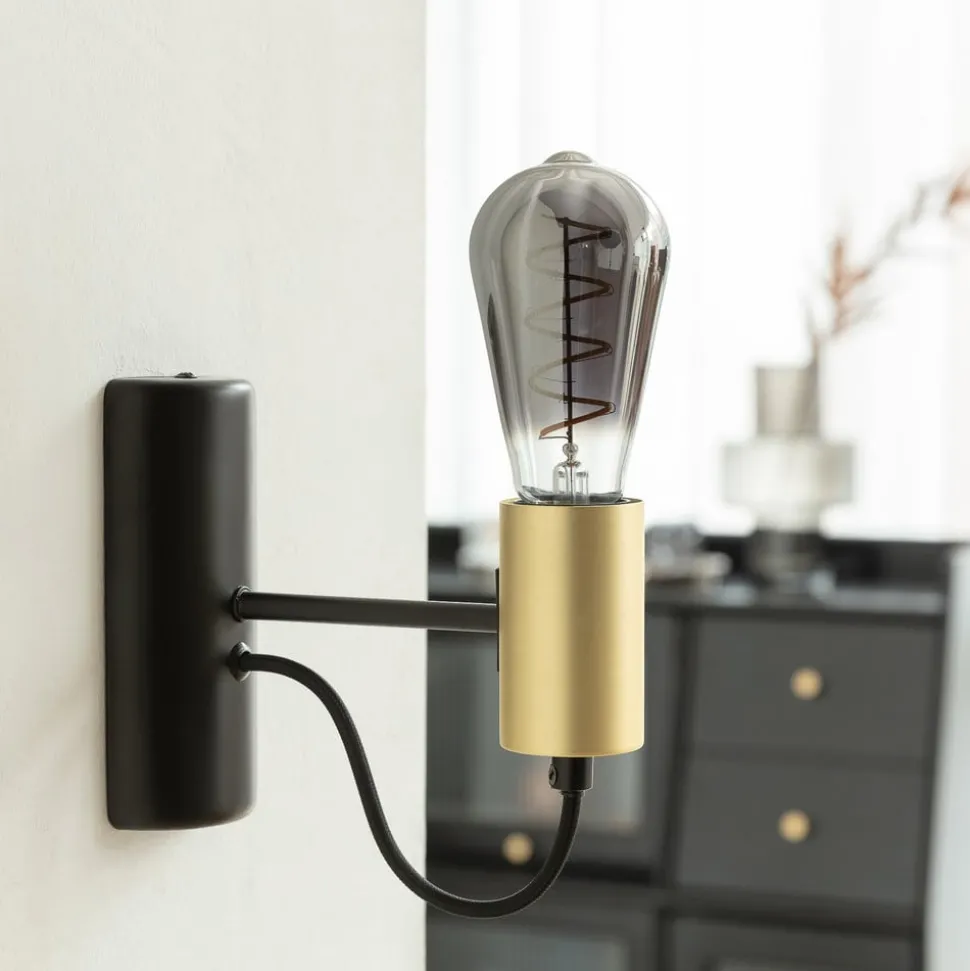 LED rustiek lamp E27 4.9W, 1800K, 90 lumen, rook