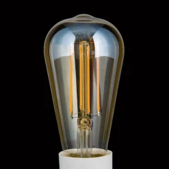 LED rustieke lamp E27 ST64 6W amber 2.200K dimbaar