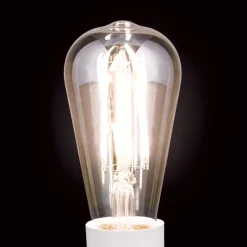 LED rustieke lamp E27 ST64 6W amber 2.200K dimbaar