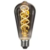 LED rustieke lamp E27 ST64 2W filament 2.100K rook