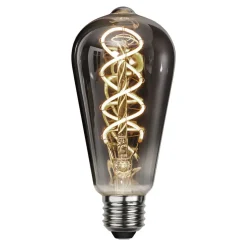 LED rustieke lamp E27 ST64 2W filament 2.100K rook