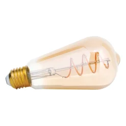 LED rustieke lamp E27 ST64 4W amber 2.200K dimbaar