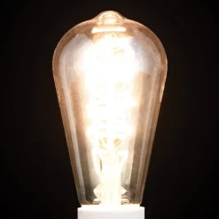 LED rustieke lamp E27 ST64 4W amber 2.200K dimbaar