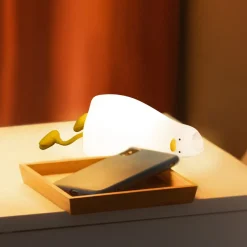 LED schemerlamp Ducky, eend, wit, timer, dimbaar