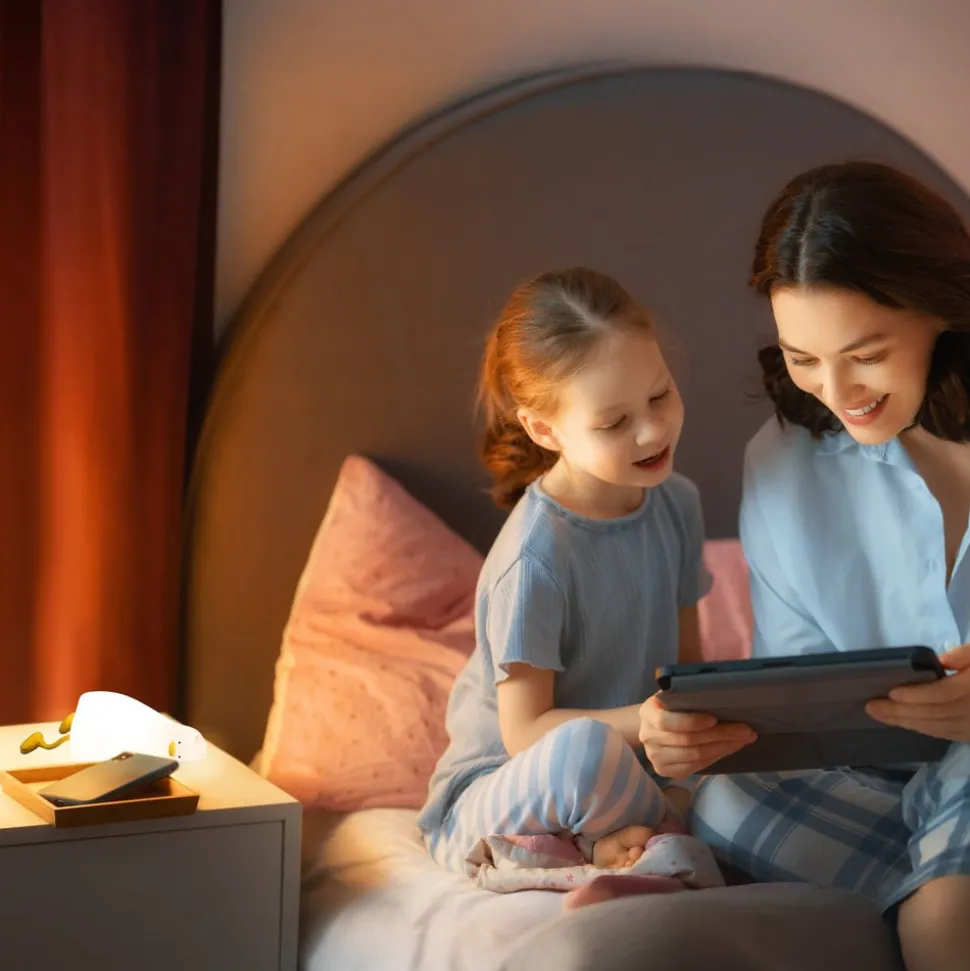 LED schemerlamp Ducky, eend, wit, timer, dimbaar