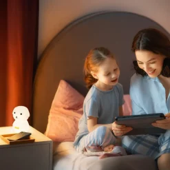 LED schemerlamp Puppy, hond, wit, RGB, dimbaar