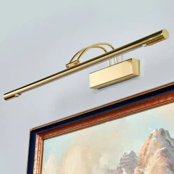 LED schilderij lamp Piktura, gepolijst messing