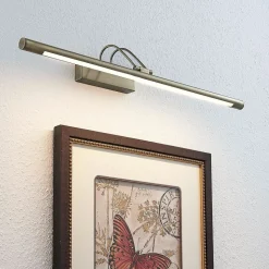 LED schilderij verl Mailine met schak, oud messing