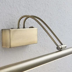 LED schilderij verl Mailine met schak, oud messing