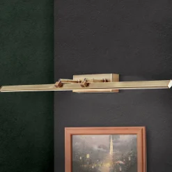 LED schilderijlamp Suren antiek messing, 79,5 cm