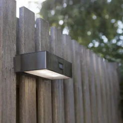 LED sensor buitenwandlamp op zonne-energie Brick