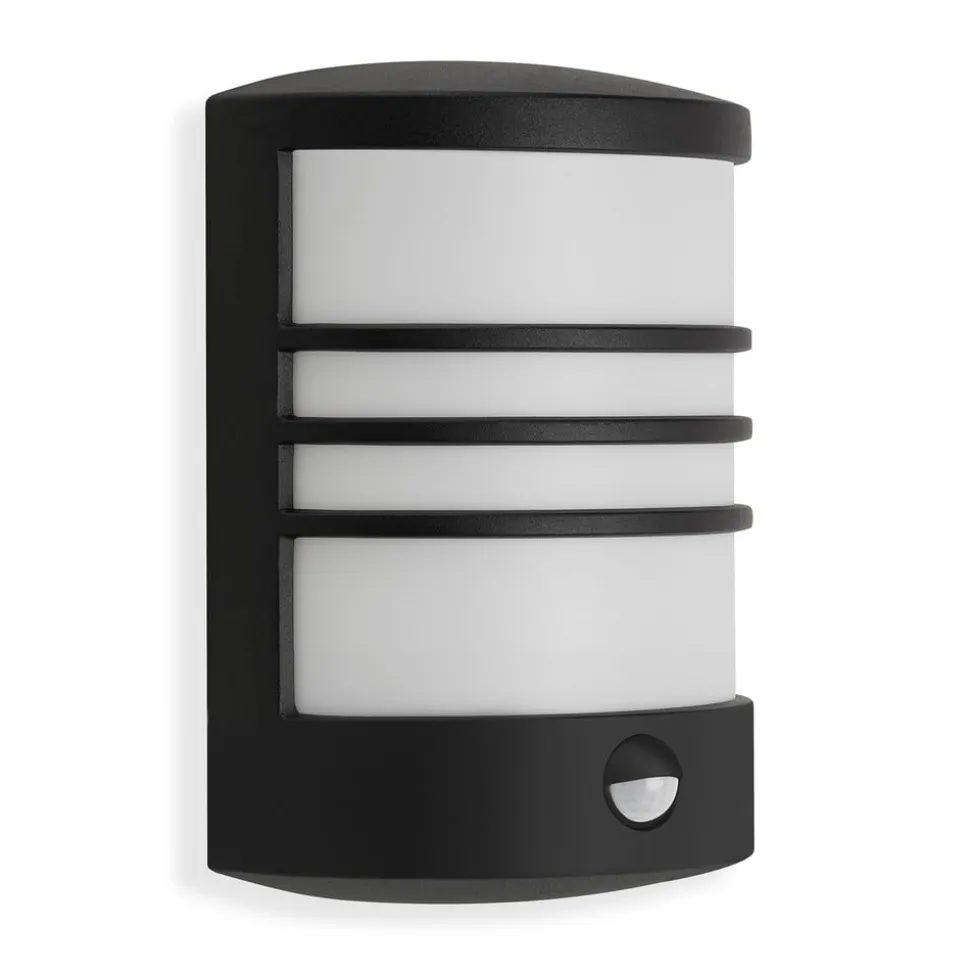 LED sensor buitenwandlamp Toledo zwart 4.000K