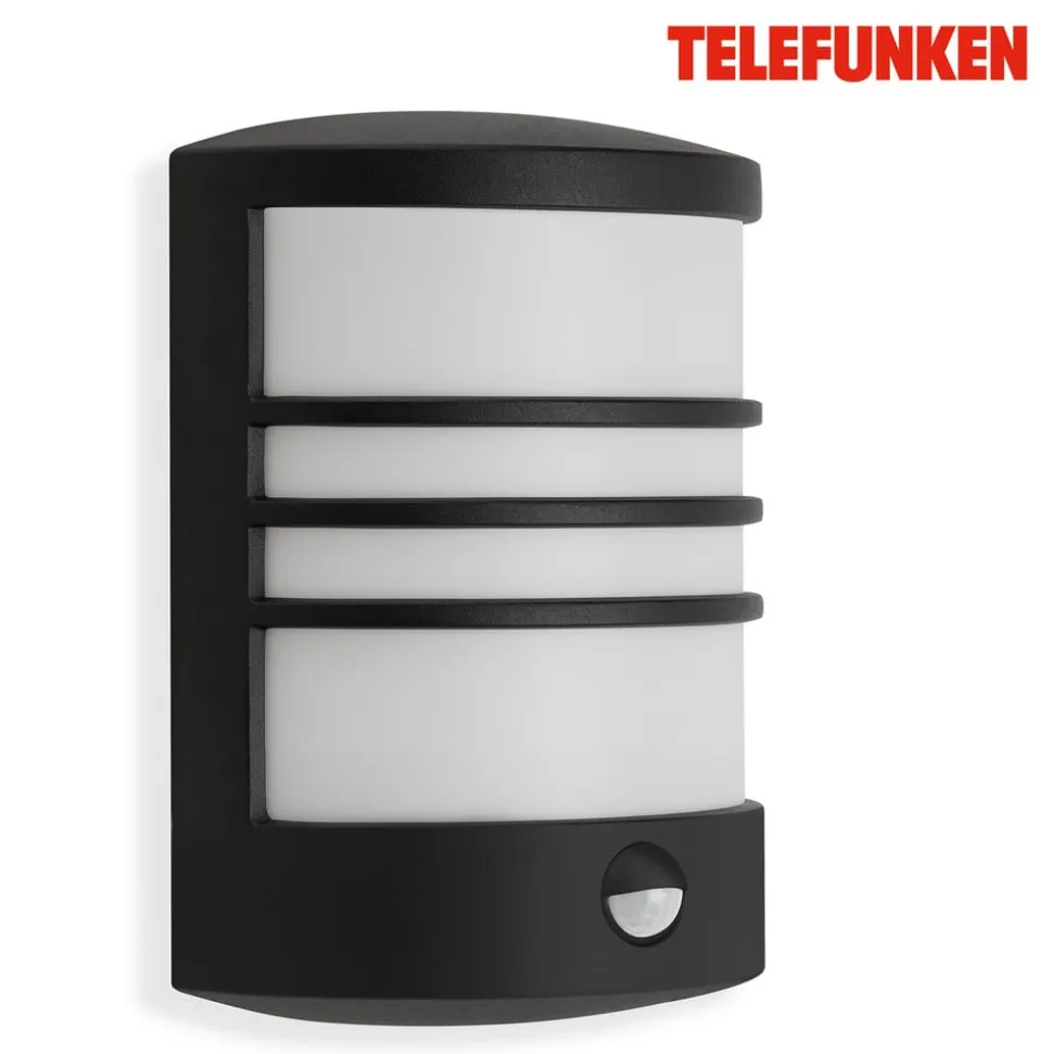 LED sensor buitenwandlamp Toledo zwart 4.000K