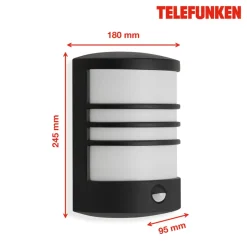 LED sensor buitenwandlamp Toledo zwart 4.000K