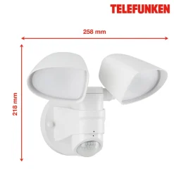 LED sensor buitenwandspot Bilbao 2-lamps wit