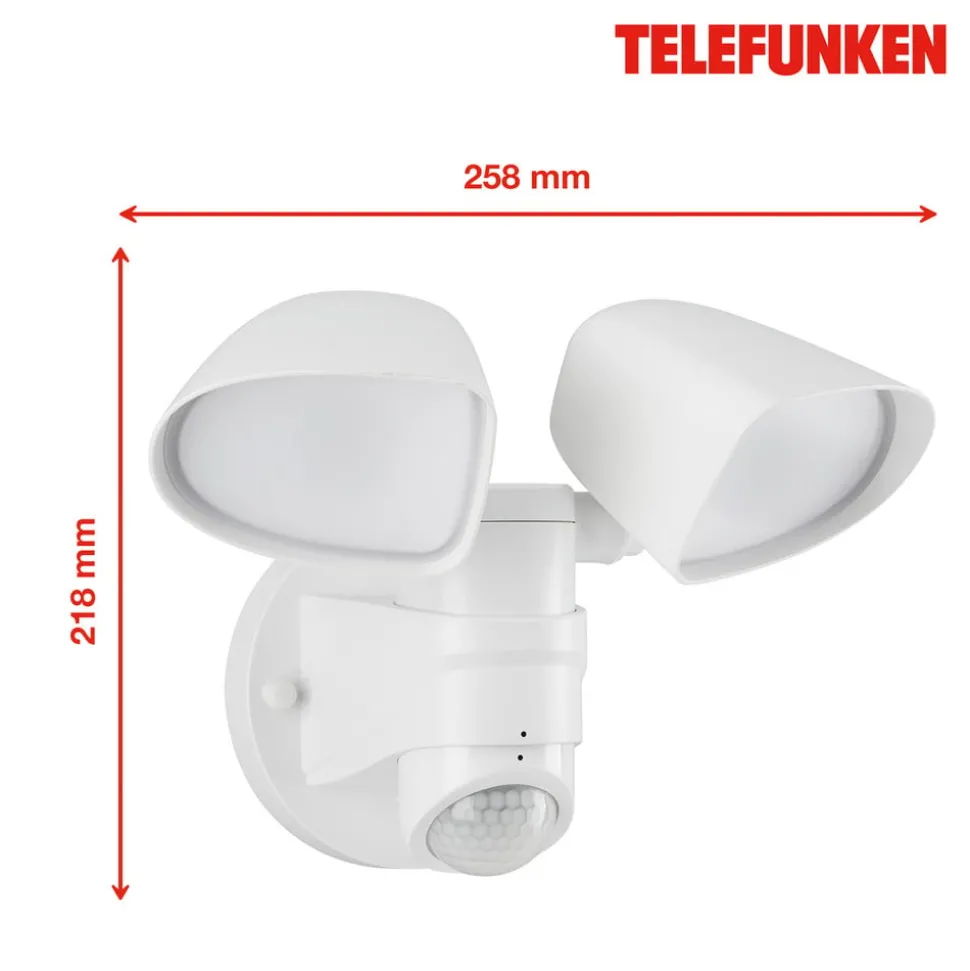 LED sensor buitenwandspot Bilbao 2-lamps wit