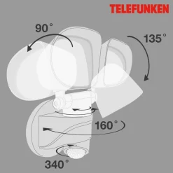 LED sensor buitenwandspot Bilbao 2-lamps wit