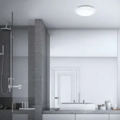 LED sensor plafondlamp Elipso IP44 4.000K Ø28cm