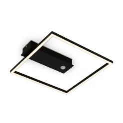 LED sensor plafondlamp Nici vierkant zwart