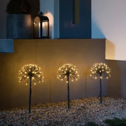 LED sfeerlamp drie paardenbloemen met grondspies IP44