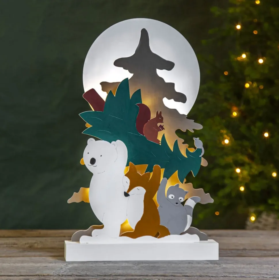 LED sfeerlamp Forest Friends ijsbeer wasbeer